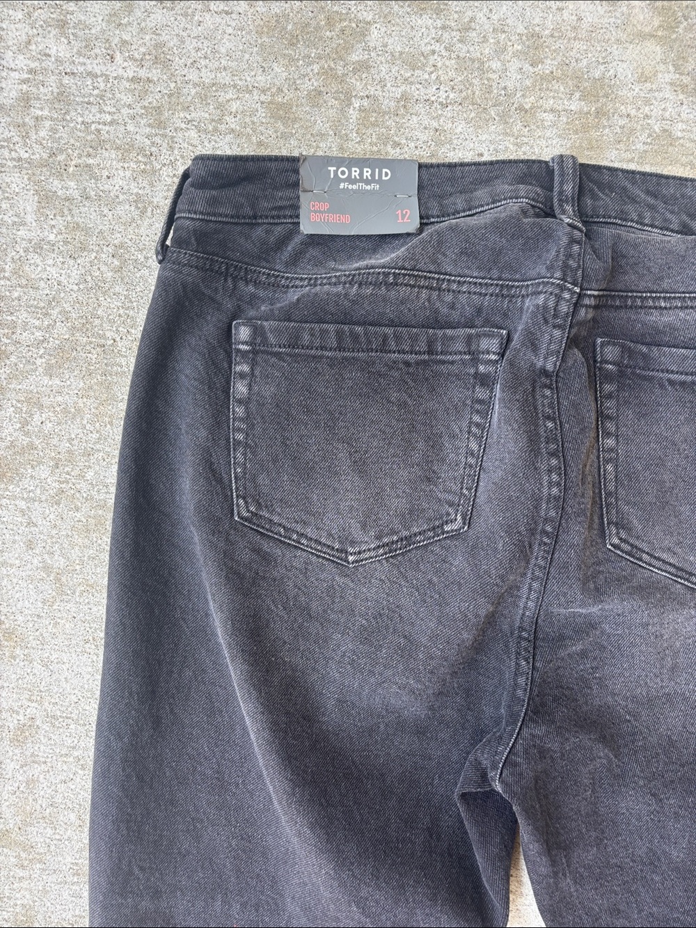 torrid Black Washed Boyfriend Jeans with Distressed Detail - Picture 14 of 15